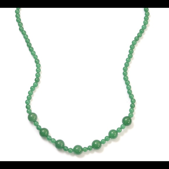246.90 ctw Green Agate Beads Adj Thread Necklace - Picture 1 of 9